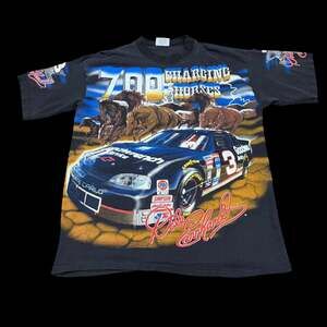 Vintage 1997 Dale Earnhardt 700 Charging Horses Nascar All Over Print T-Shirt